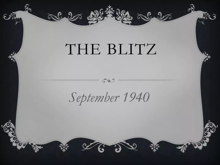 the blitz