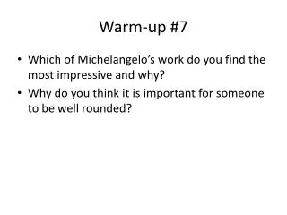 Warm-up #7