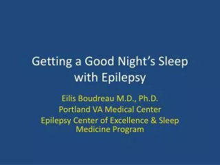 Getting a Good Night’s Sleep with Epilepsy