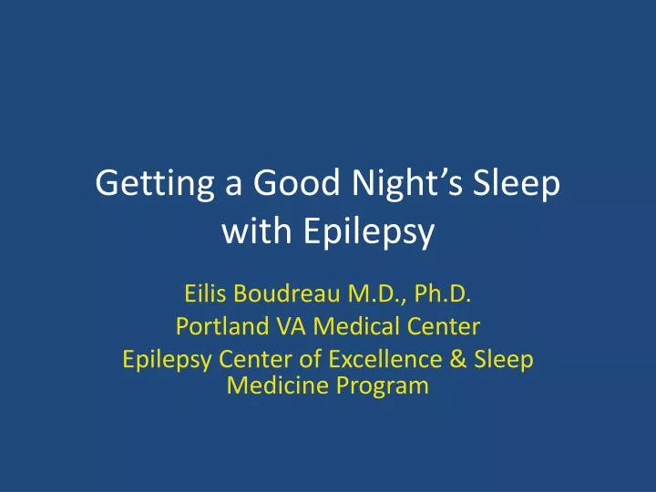 getting a good night s sleep with epilepsy