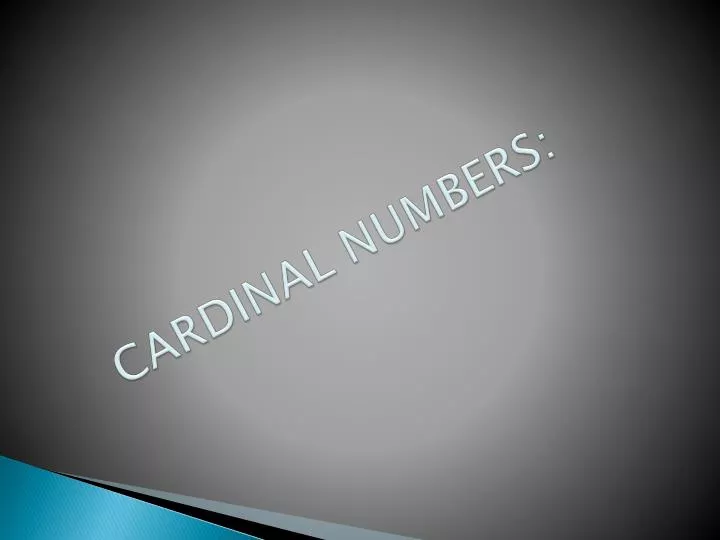 cardinal numbers