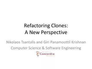Refactoring Clones: A New Perspective