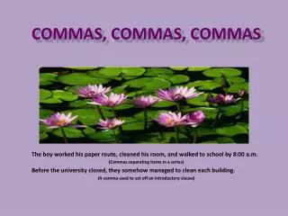 commas commas commas