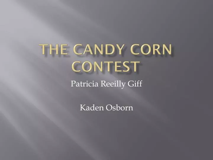 the candy corn contest