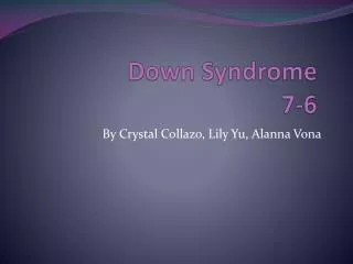 Down Syndrome 7-6