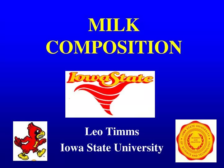 milk composition