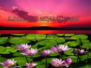 il passaggio generazionale