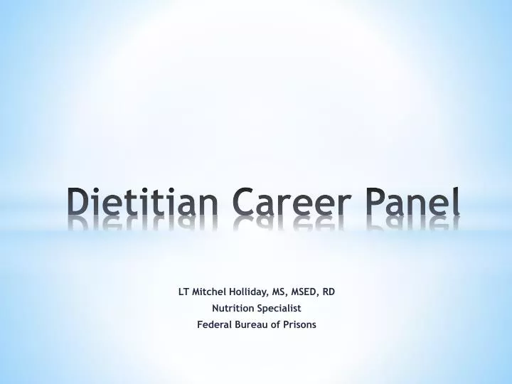 dietitian career panel