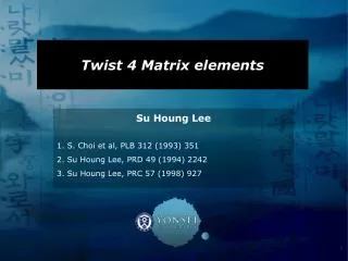 Twist 4 Matrix elements