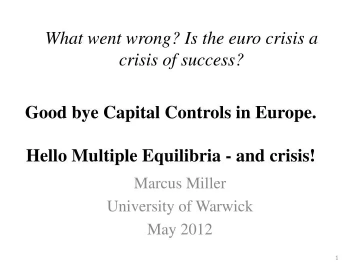 what went wrong is the euro crisis a crisis of success