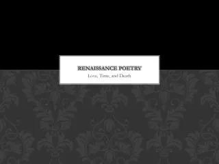 Renaissance poetry