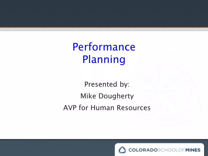 performance planning