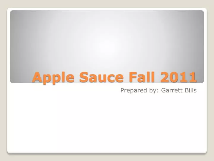 apple sauce fall 2011