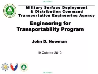 Engineering for Transportability Program