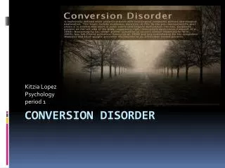 Conversion disorder