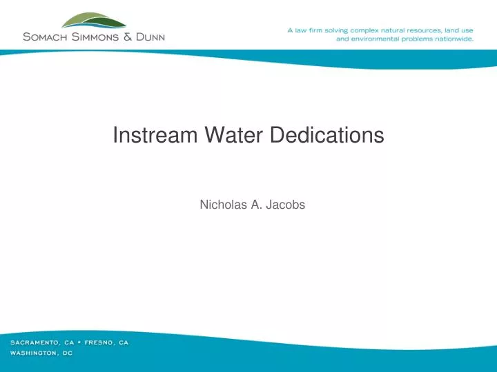 instream water dedications