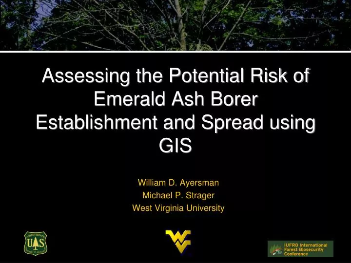 assessing the potential risk of emerald ash borer establishment and spread using gis