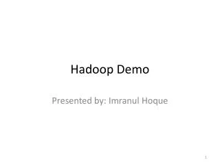 Hadoop Demo