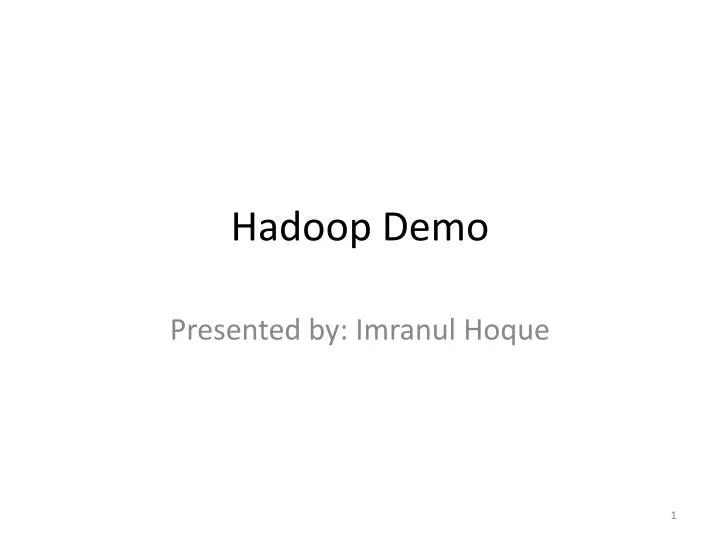 hadoop demo
