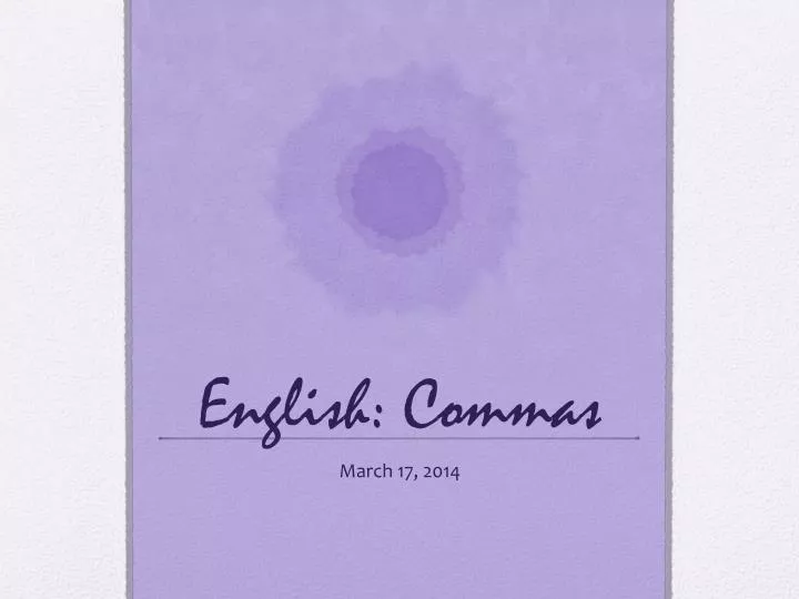 english commas