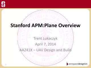 Stanford APM:Plane Overview