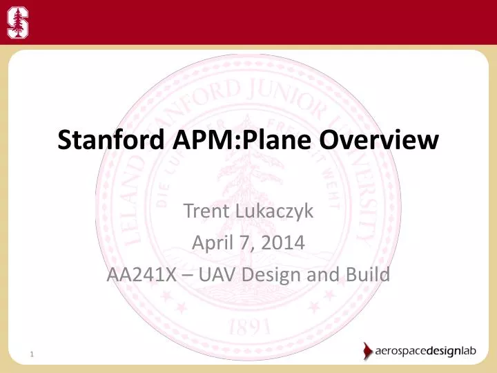 stanford apm plane overview