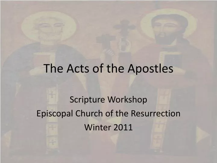 the acts of the apostles