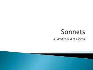 sonnets