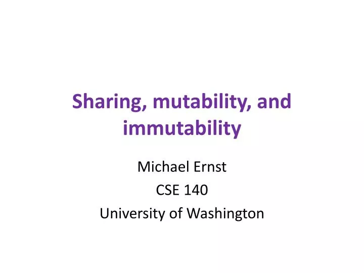 sharing mutability and immutability