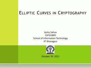 Elliptic Curves in Cryptography
