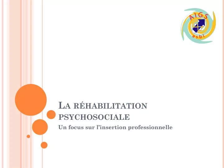 la r habilitation psychosociale