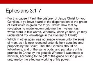 Ephesians 3:1-7