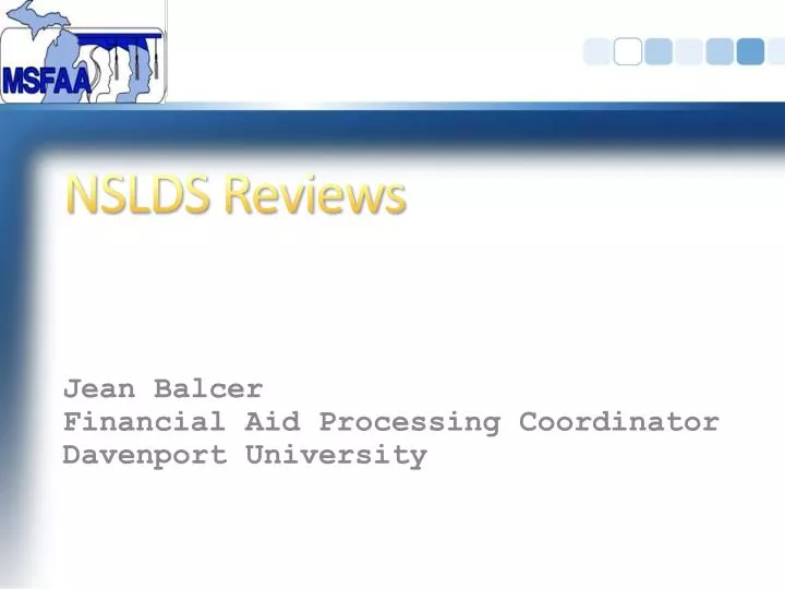 nslds reviews