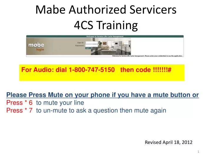 mabe authorized servicers 4cs training