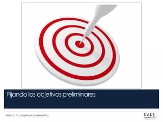 fijando los objetivos preliminares
