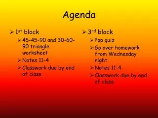 Agenda