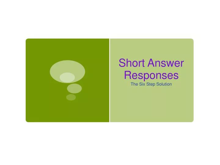 short answer responses