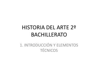 historia del arte 2 bachillerato