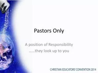 Pastors Only