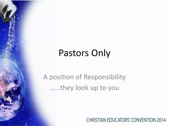 pastors only