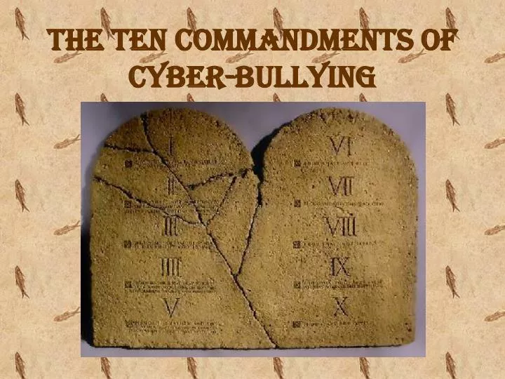 the ten commandments of cyber bullying