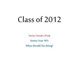 class of 2012