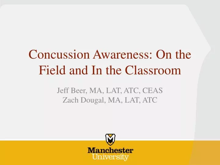 concussion awareness on the field and in the classroom