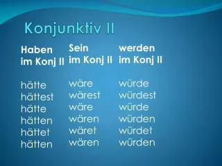 konjunktiv ii