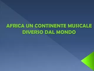 africa un continente musicale diverso dal mondo