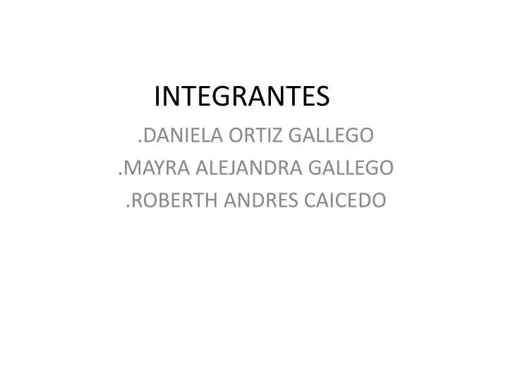 integrantes