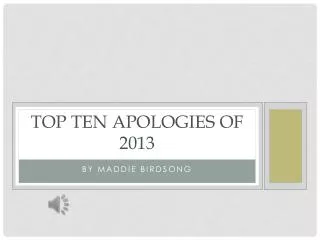 Top Ten Apologies of 2013
