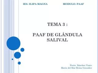 tema 3 paaf de gl ndula salival