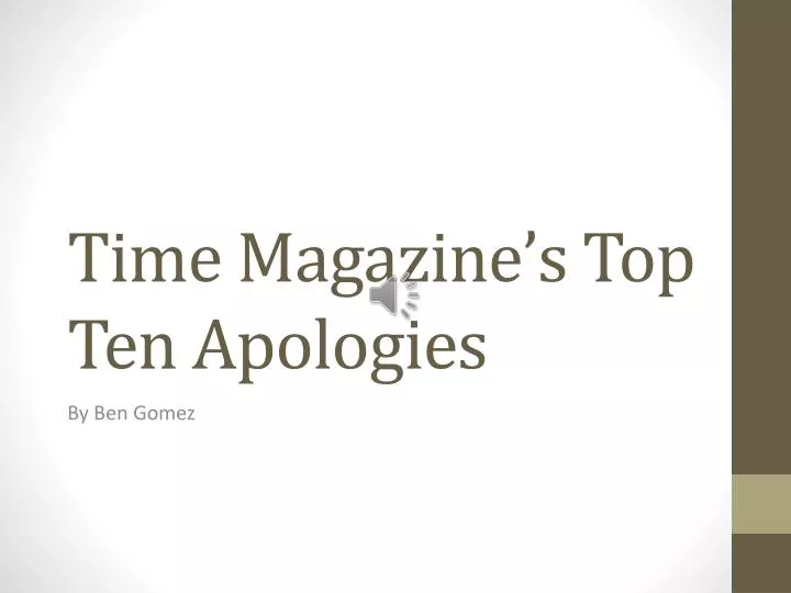 time magazine s top ten apologies