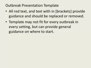 Outbreak Presentation Template